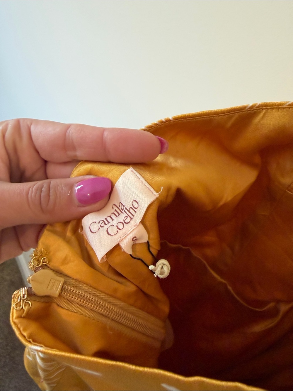 Camila Coelho Antonia Mini Dress in Gold Tropical - Picture 12 of 12